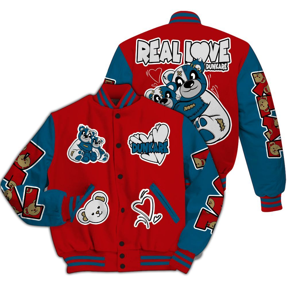 Varsity Jacket To Match OG Varsity Red 17s - Sincere Fondness Bear All Over Print