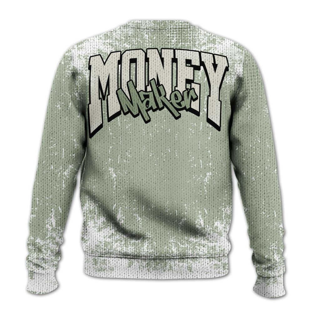 Knitted Sweater To Match Seafoam Sail 4s - Move In Silence Money Street Retro