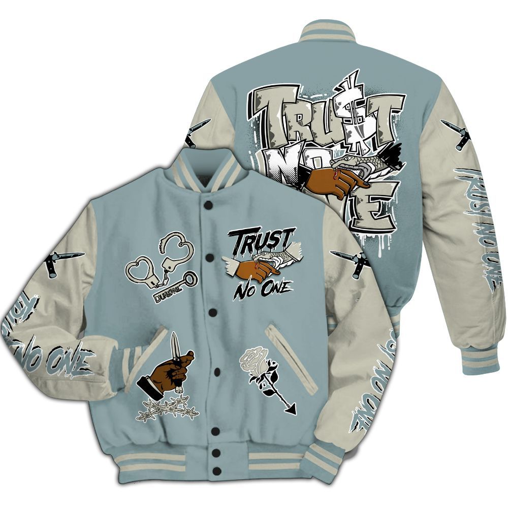 Varsity Jacket To Match AMM Low 17s - Trust No One Dripping All Over Print