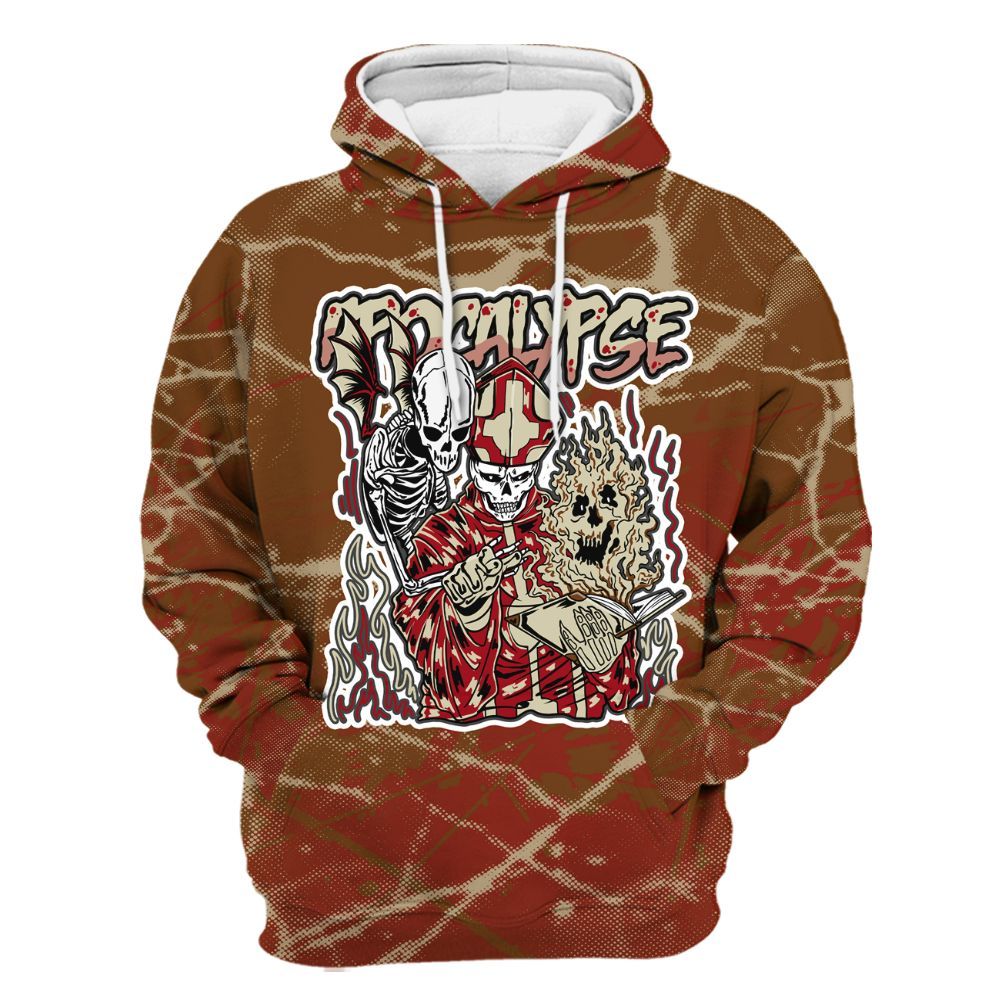 Hoodie To Match Archaeo Brown 5s - Apocalypse Skeleton Profound All Over Print