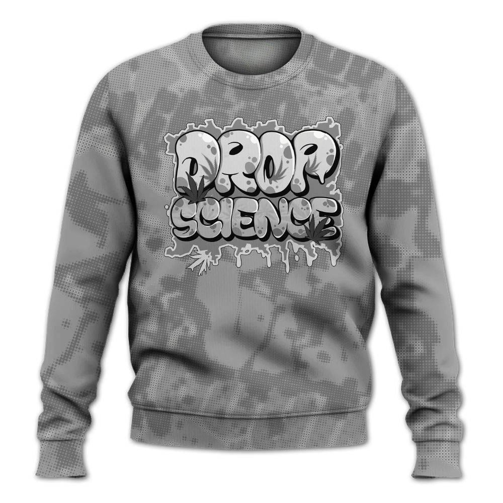 Sweatshirt To Match Black Wolf Grey 12s - Drop Science Street All Over Print