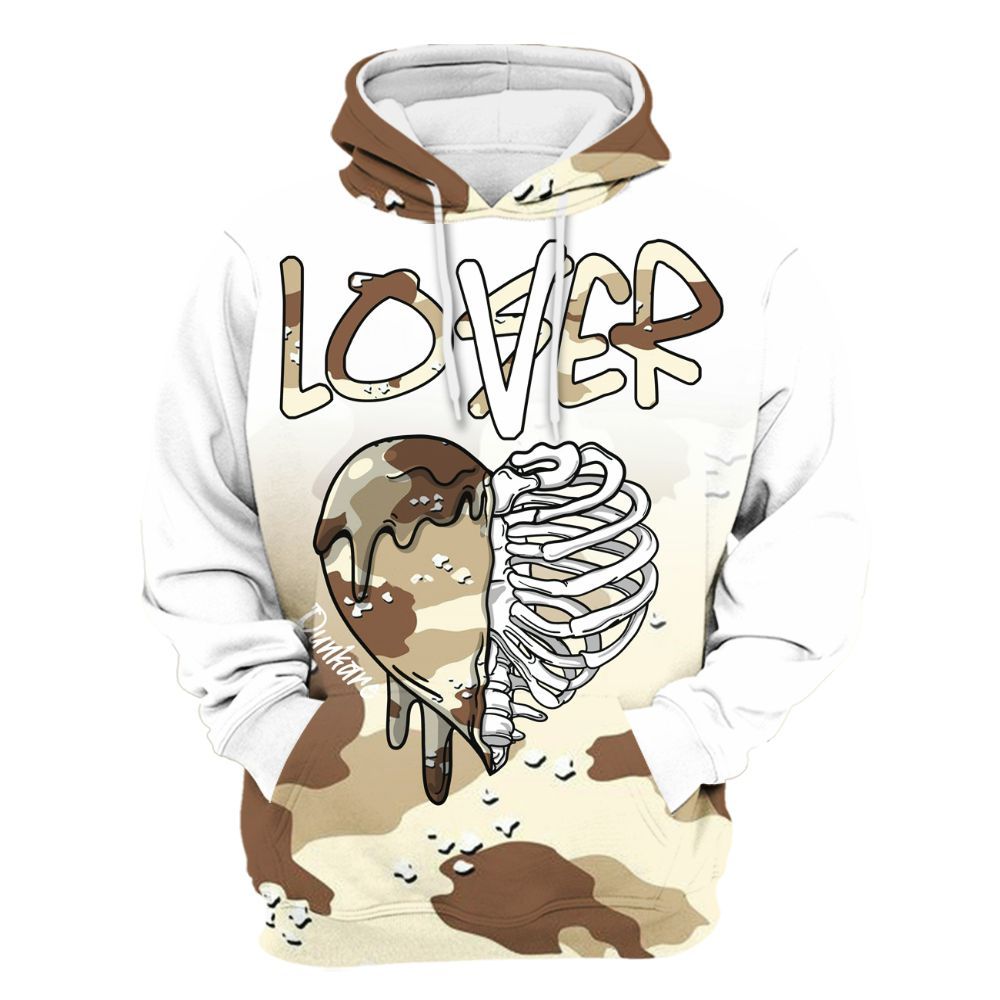 Hoodie To Match Desert Camo 3s - Loser Lover Dripping All Over Print
