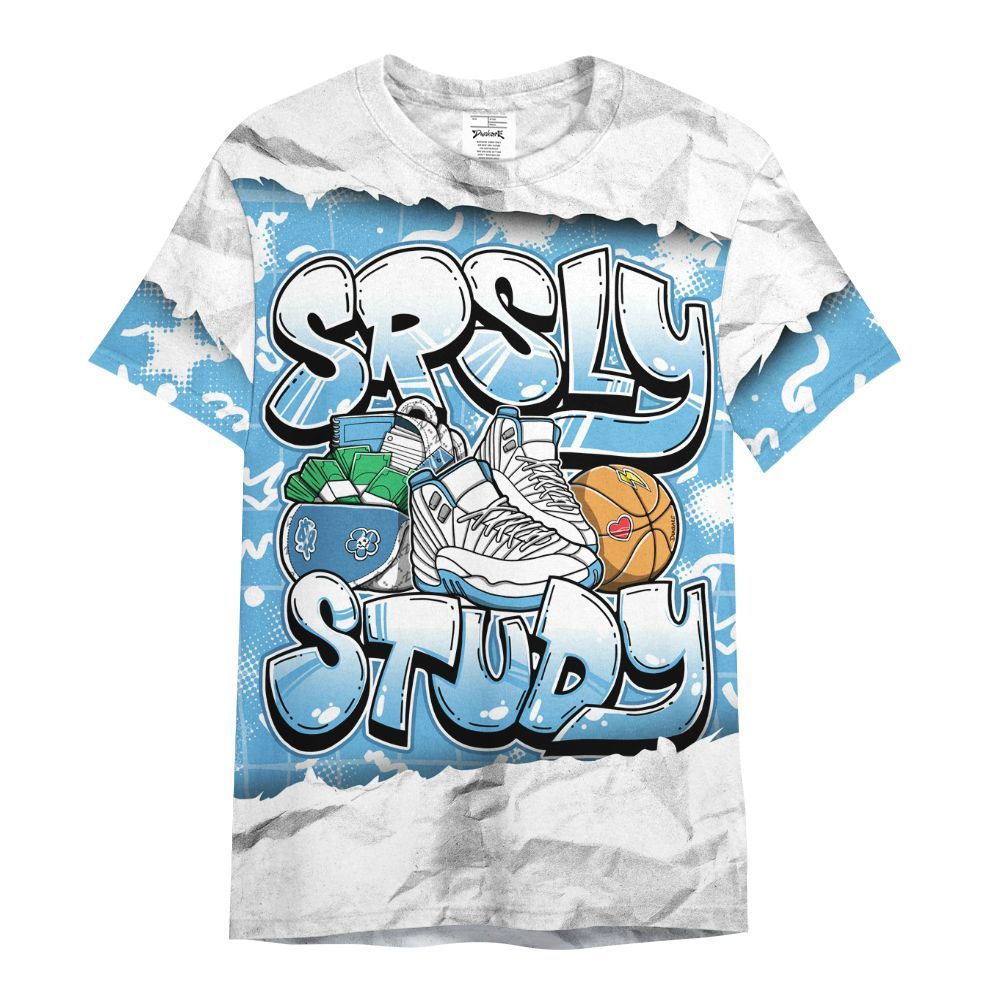 Shirt To Match Melo 12s - SRSLY Study Doodle All Over Print