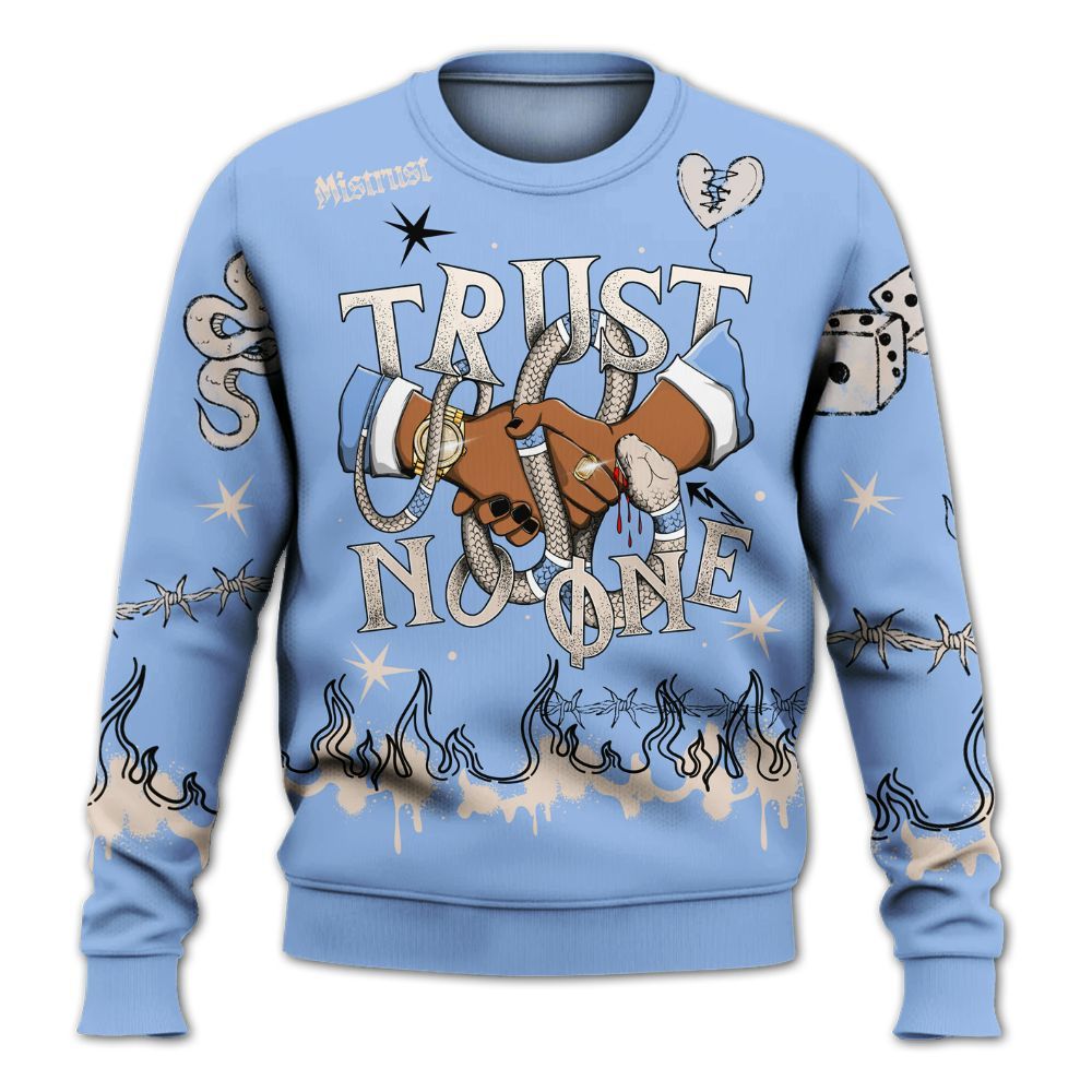 Sweatshirt To Match Air Max 1 Royal Pulse - Trust No One Snake-Bite Doodle Crayon All Over Print