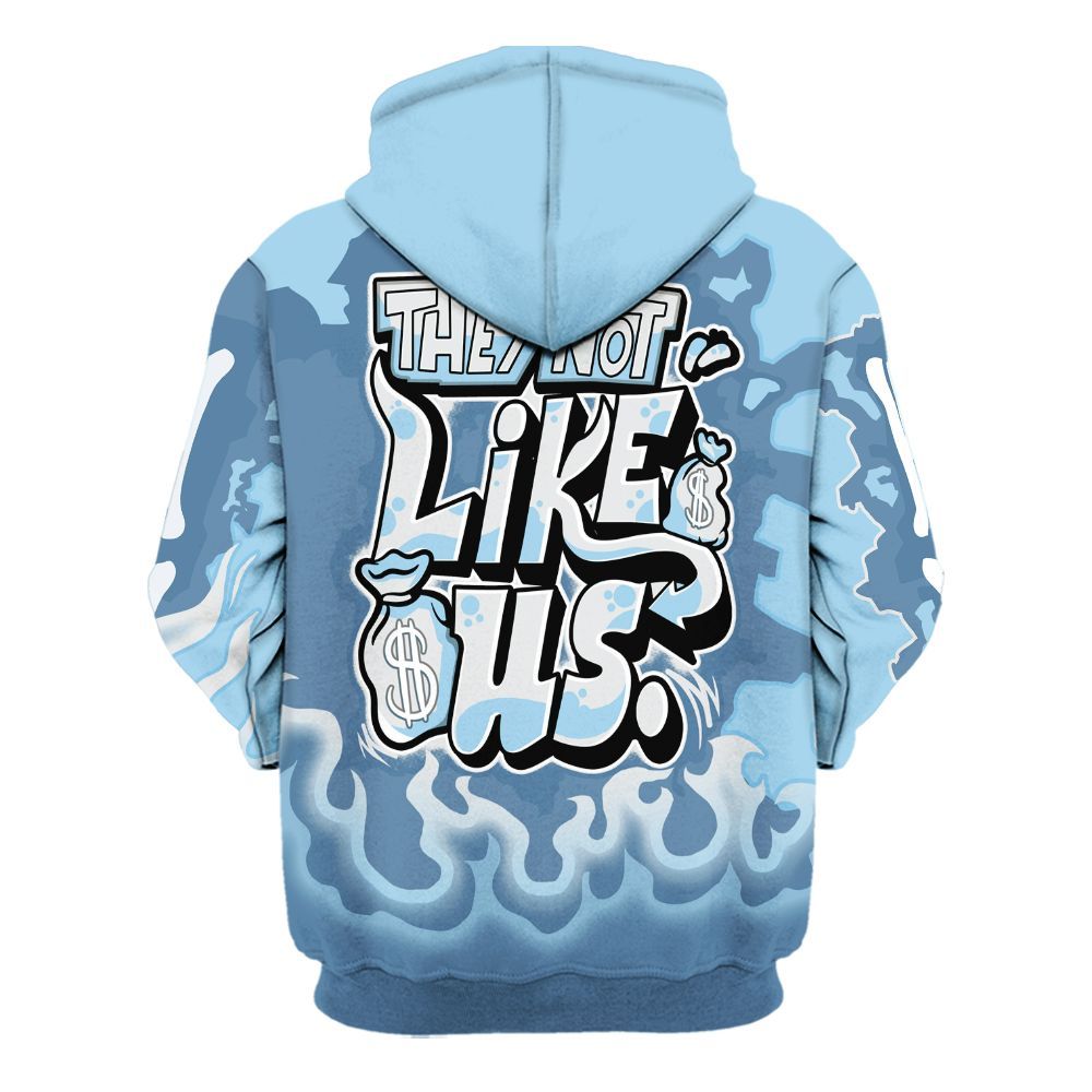 Hoodie To Match Legend Blue 11s - Dislike Us Graphic Burning Custom Name All Over Print