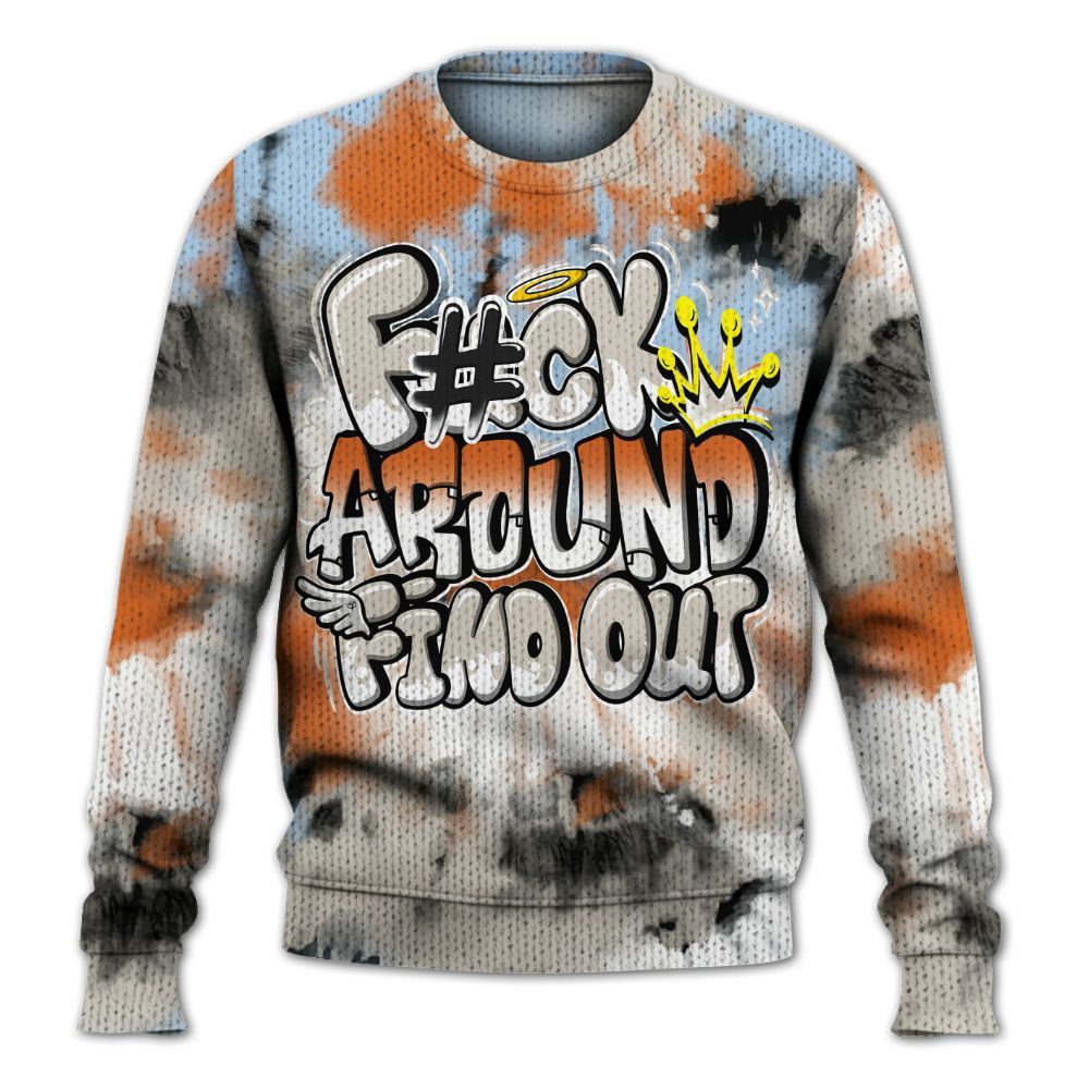 Knitted Sweater To Match SE Craft 5s - Tie Dye FK Around Find Out