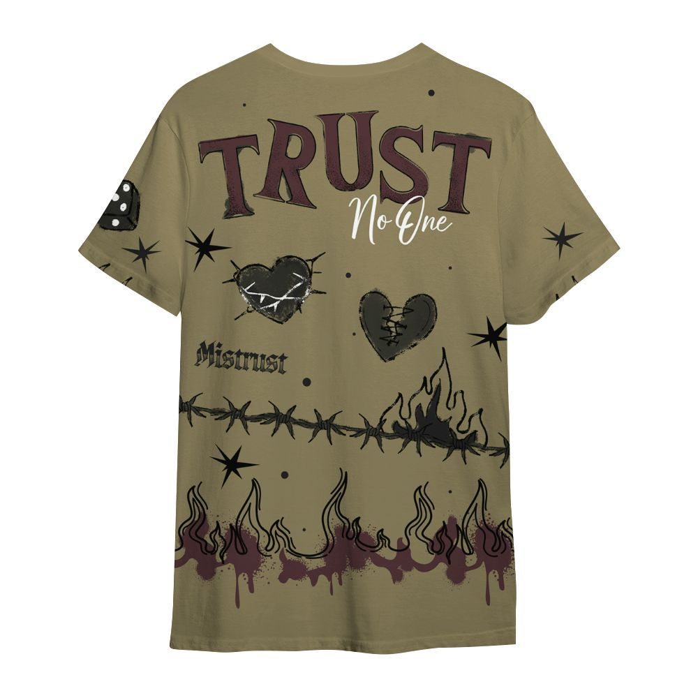 Shirt To Match Black Olive 7s - Trust No One Snake-Bite Doodle Crayon All Over Print