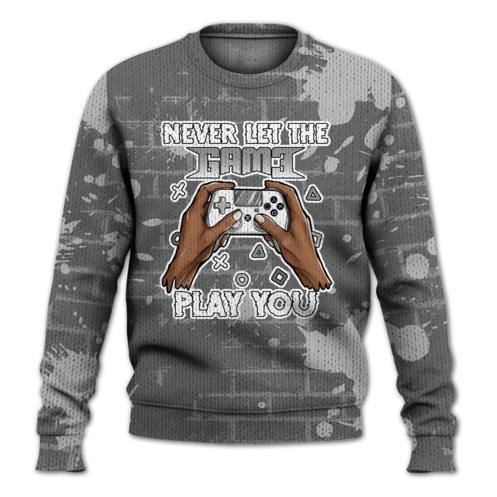 Knitted Sweater To Match Retro Wet Cement 4s - PlayGame Human Brick