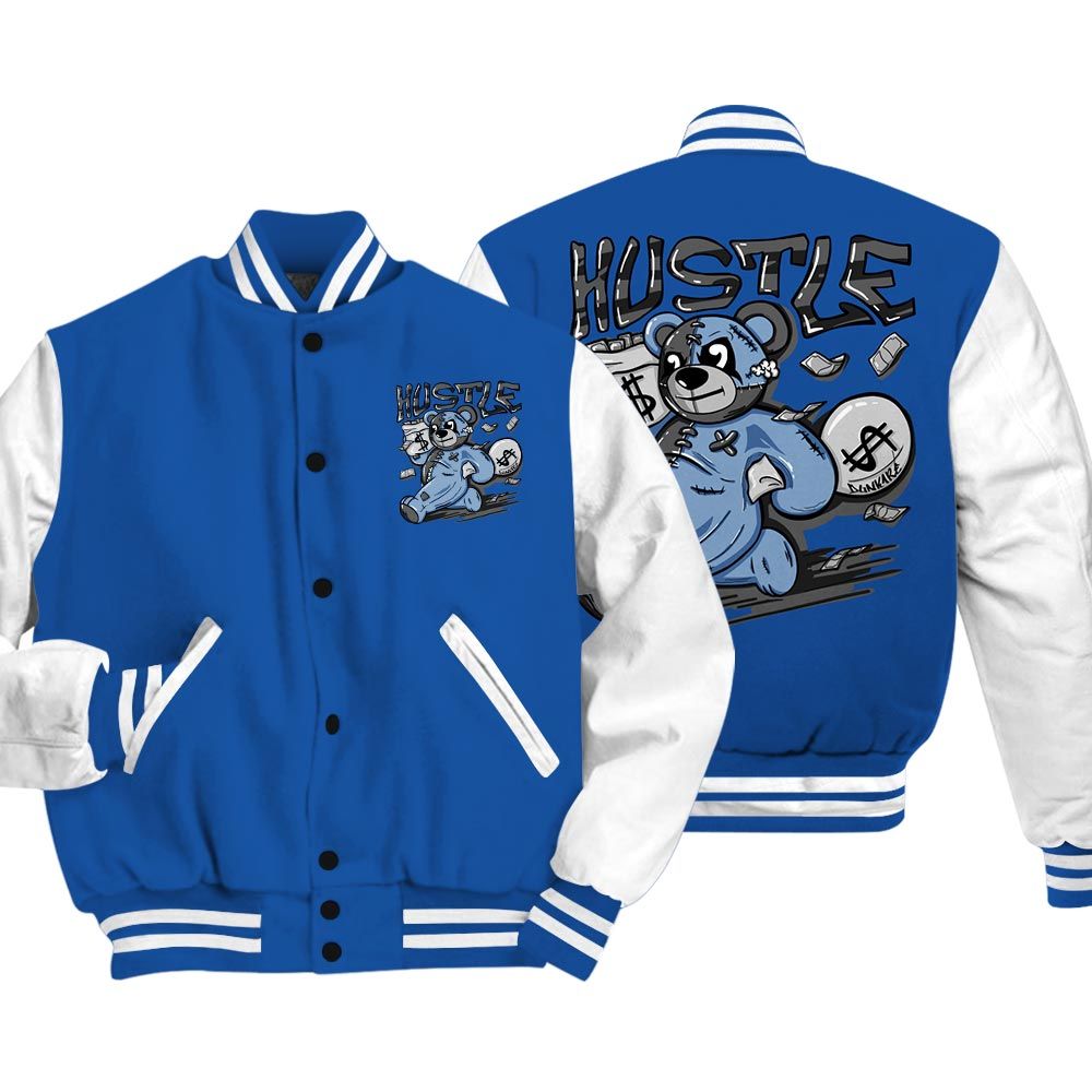 Varsity Jacket To Match Low Space Royal 11s Vasity Jacket - Hustles Bear Vasity Jacket Unisex