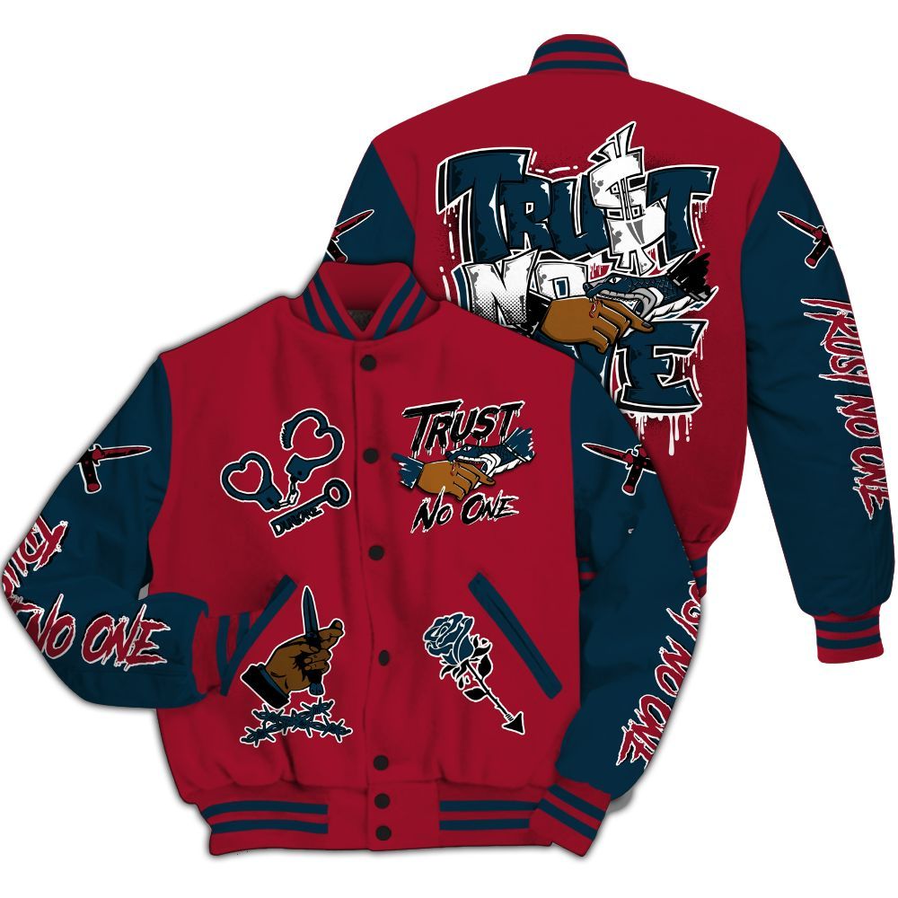 Varsity Jacket To Match Mid Multi Color 2022 1s - Trust No One Dripping All Over Print