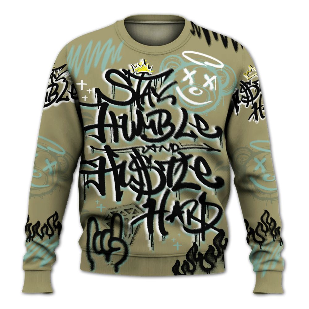 Sweatshirt To Match Dunk Low Suede Olive Aura - Humble Drip Streetwear Graffity All Over Print