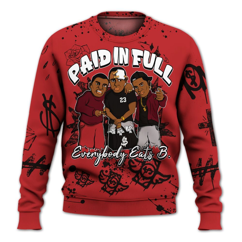 Sweatshirt To Match Kobe 9 Elite Christmas - Everybody Paid In Full Crayon All Over Print