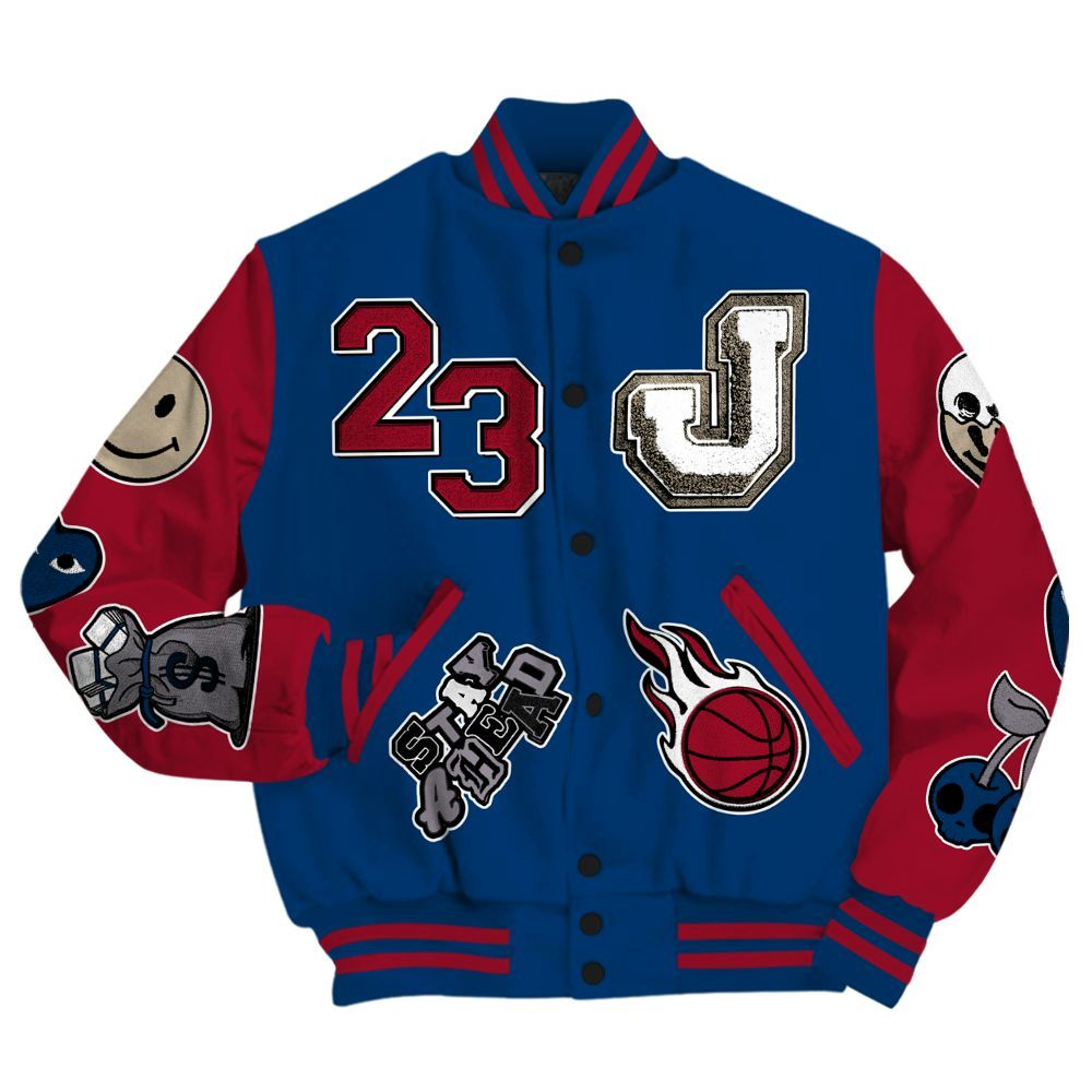 Varsity Jacket To Match Rare Air 4s Shirt - Hustles Money Number 23 All Over Print
