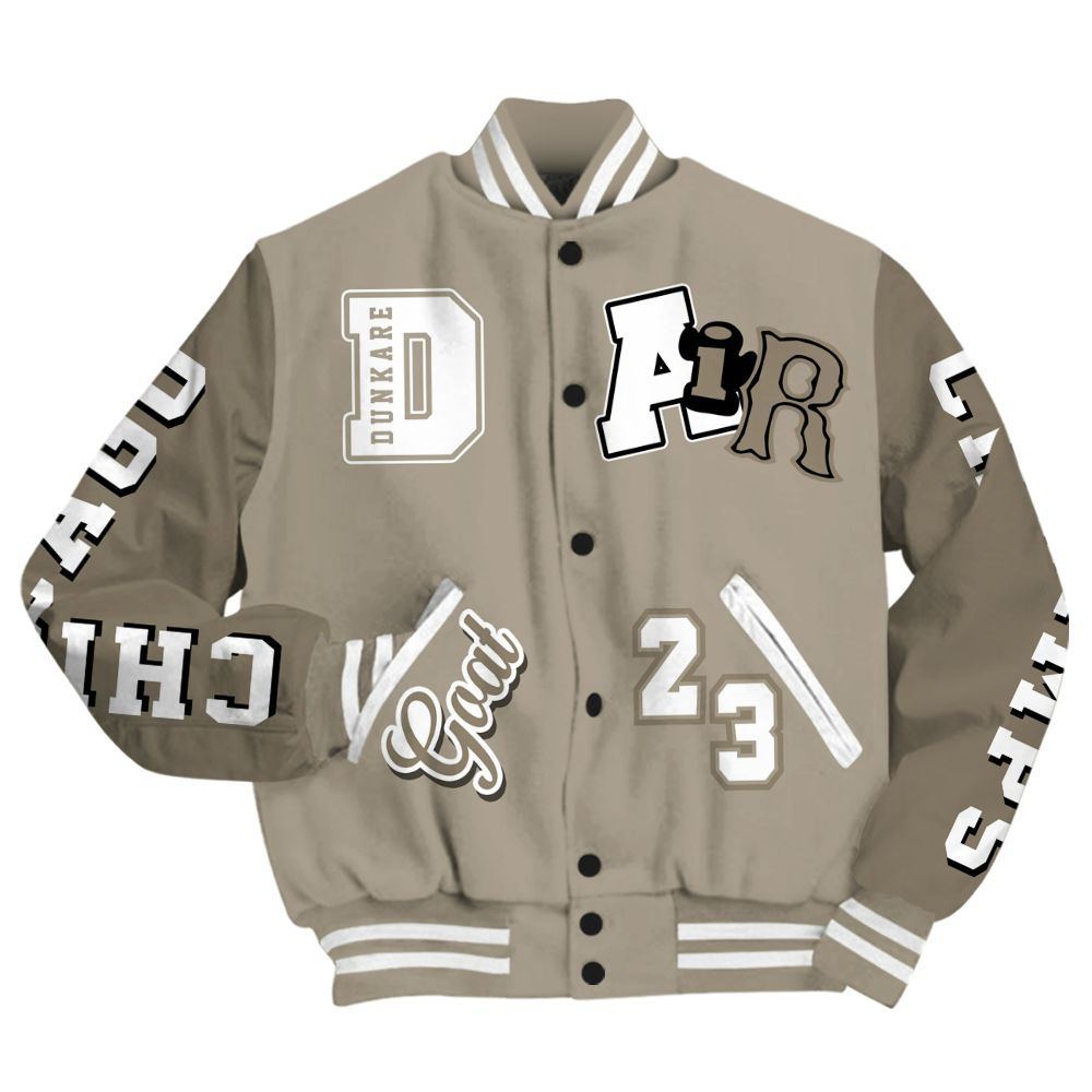 Varsity Jacket To Match High OG Khaki 1s - AIR Number 23 GOAT All Over Print