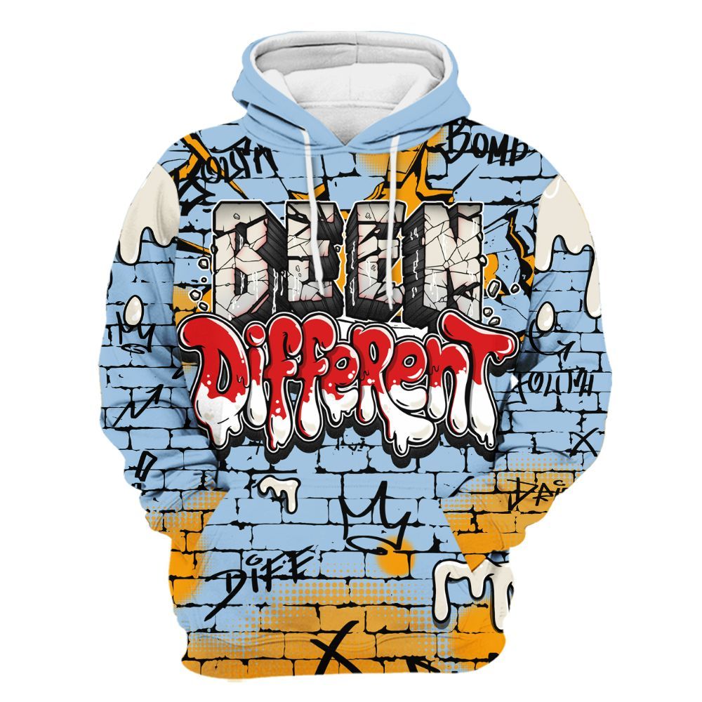 Hoodie To Match Retro High OG Pale Ivory Psychic Blue 1s - Been Different All Over Print