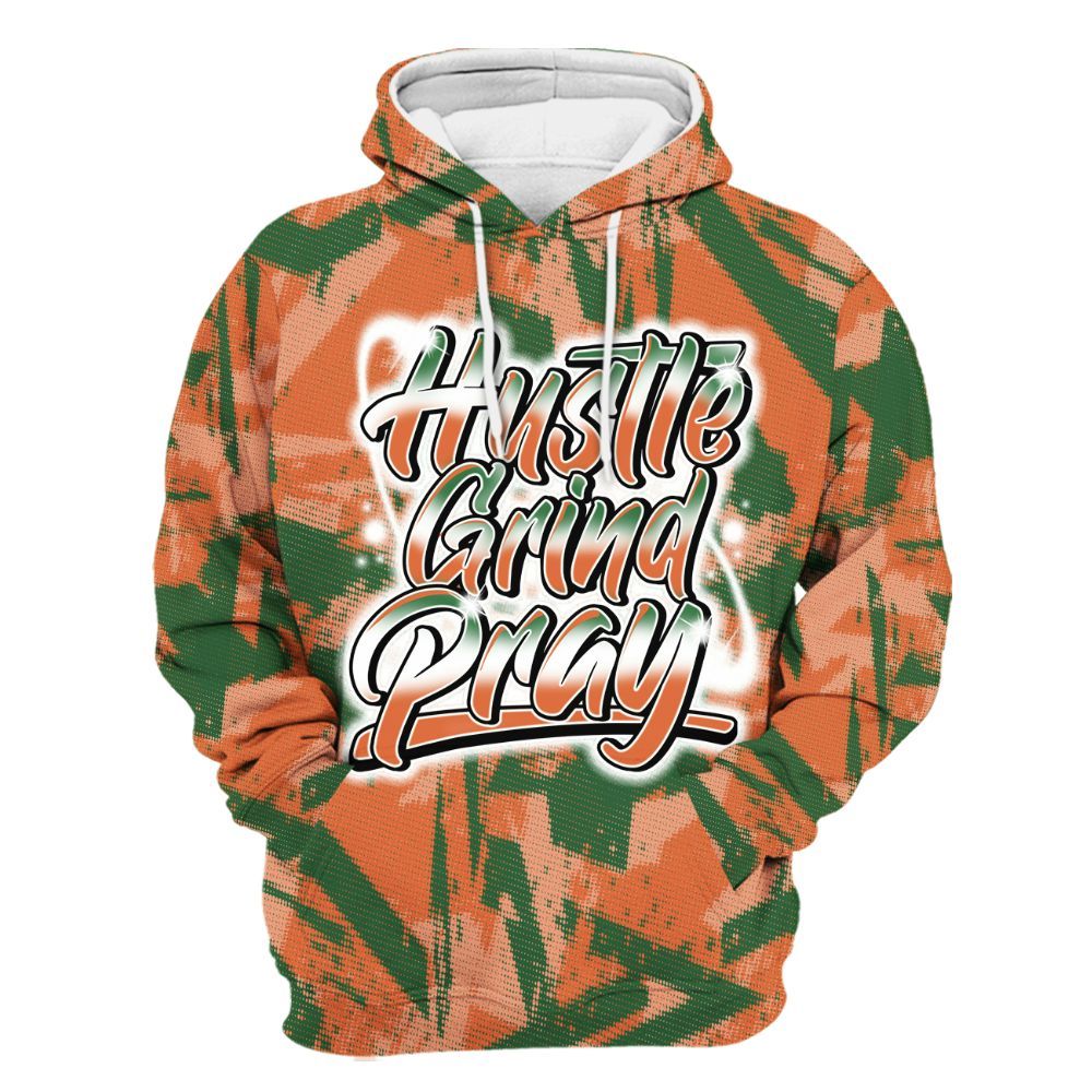 Hoodie To Match Low Miami 5s - Hustles And Prayer Graphic Halftone All Over Print