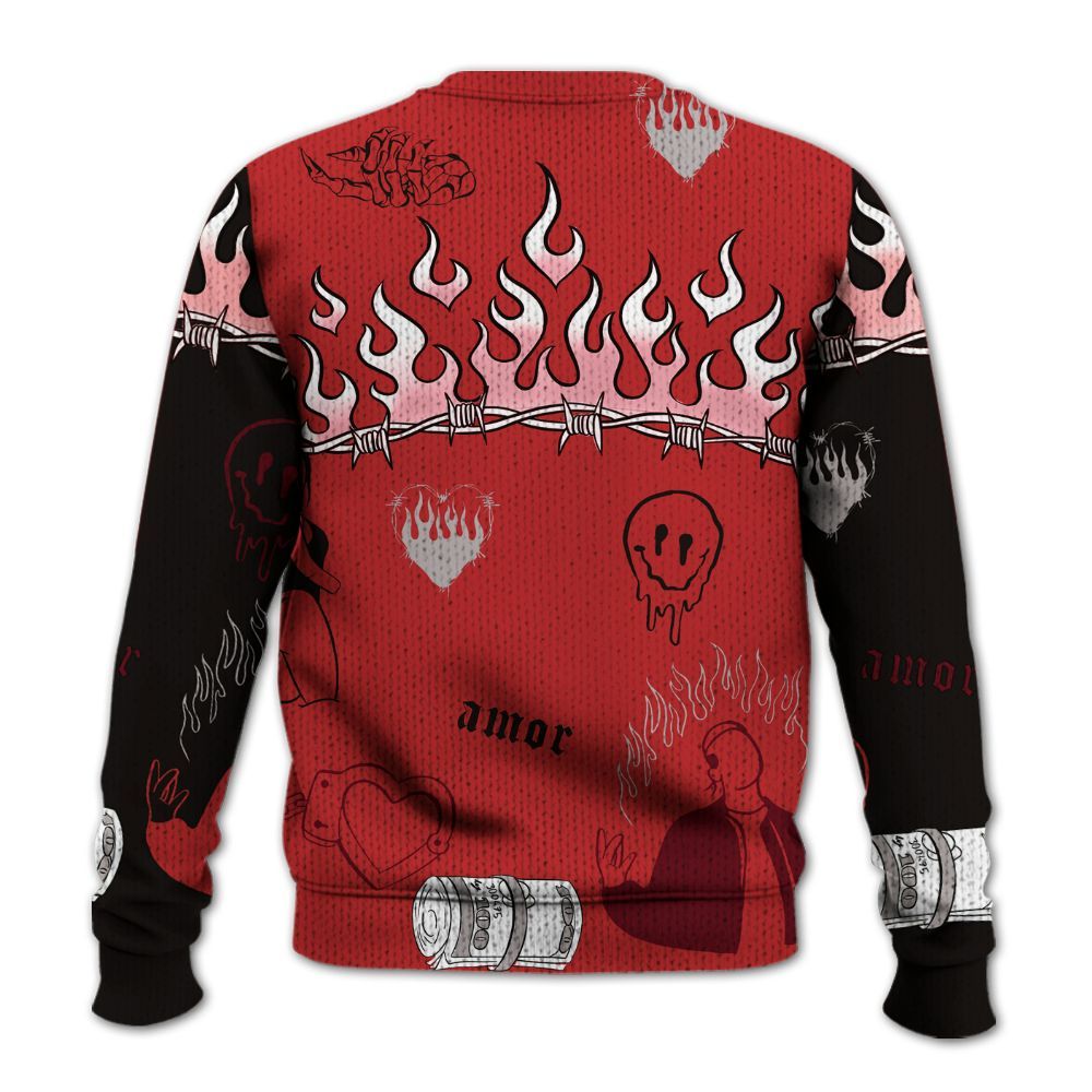 Knitted Sweater To Match Kobe 9 Elite Christmas - Snake Trust No One