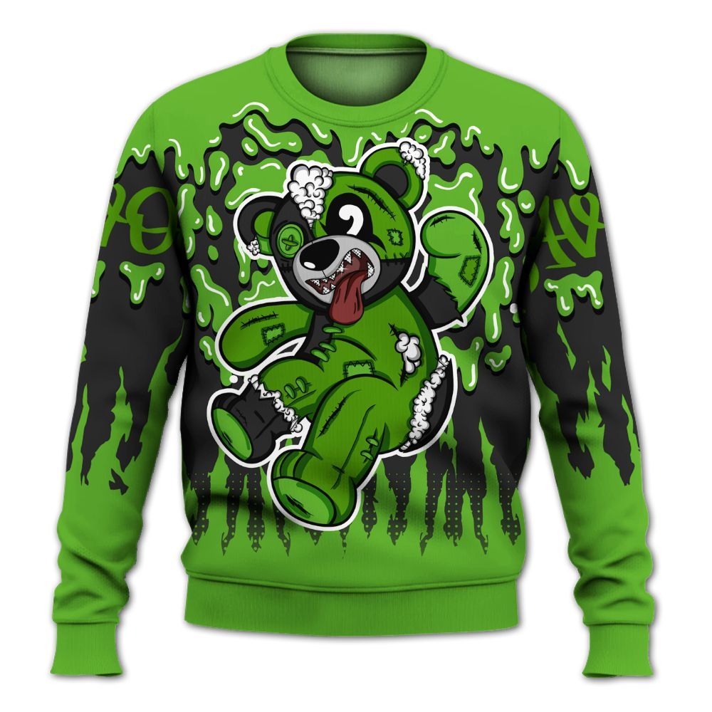 Sweatshirt To Match Air Foamposite One Volt - Havok Bear Dripping All Over Print
