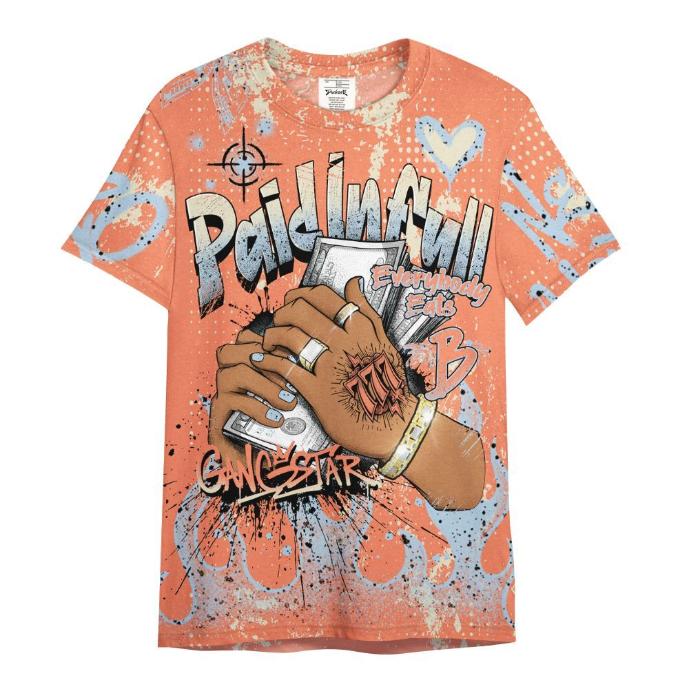 Shirt To Match DJ Khaled Crimson Bliss 5s - Lucky Money Paid In Full Graffiti All Over Print