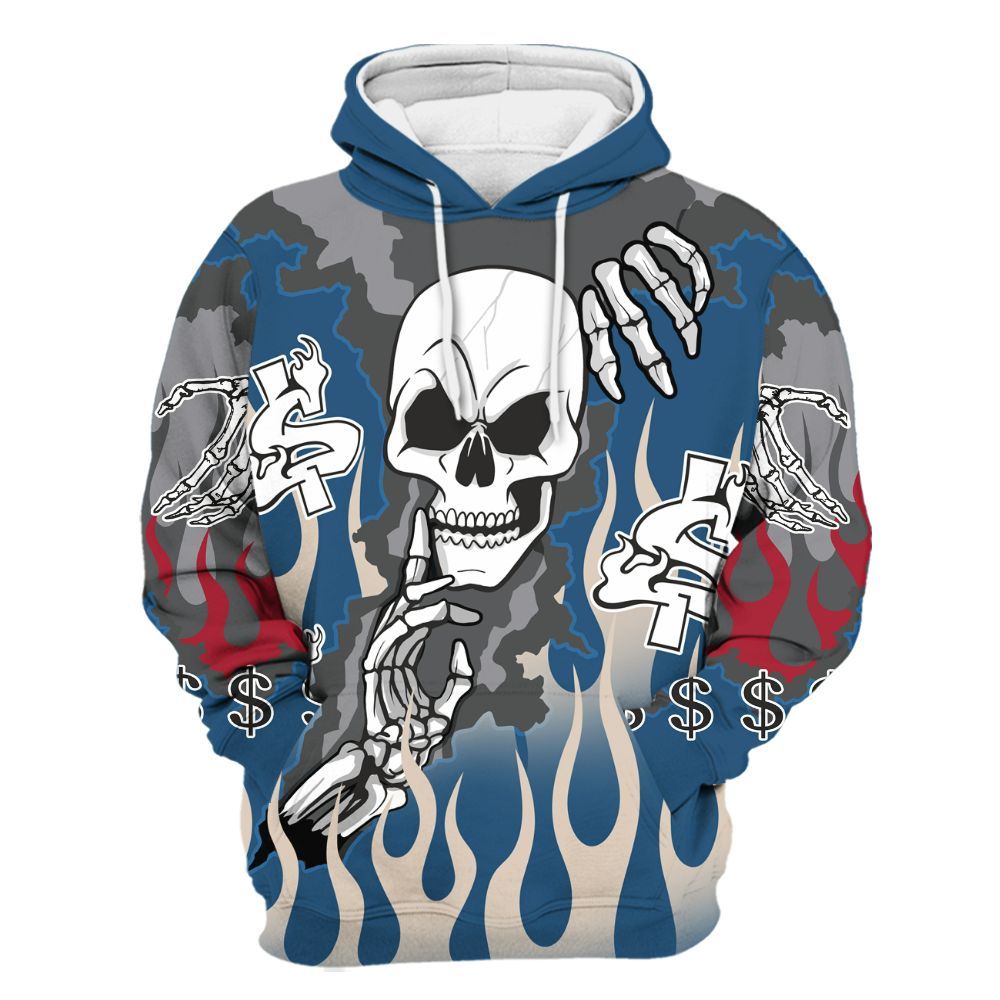 Hoodie To Match Rare Air 3s - Ones Move In Silence Graphic Trapped All Over Print