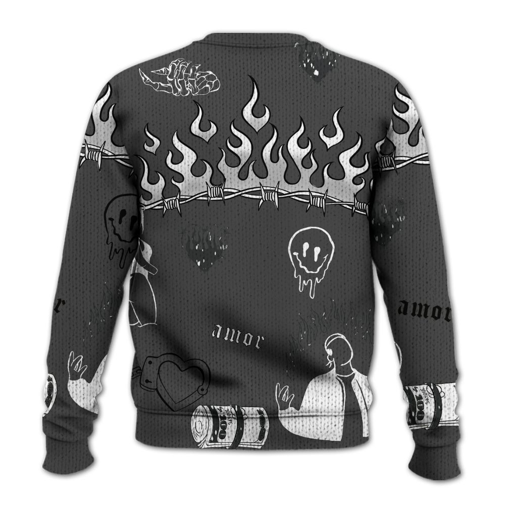 Knitted Sweater To Match Fear 4s - Trust No One Graphic