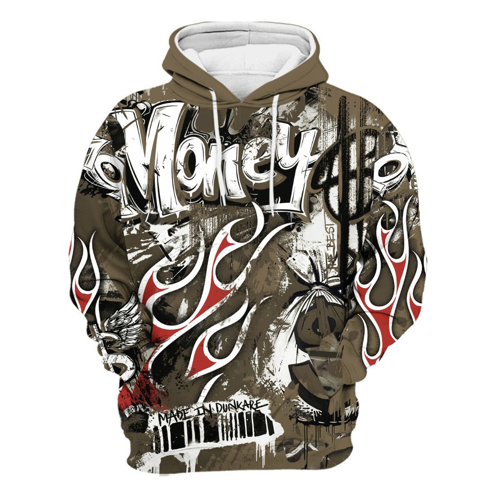 Hoodie To Match Olive 9s - The Best Money All Over Print