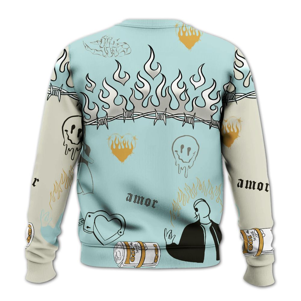 Sweatshirt To Match Pure Platinum 4s - Snake Trust No One All Over Print