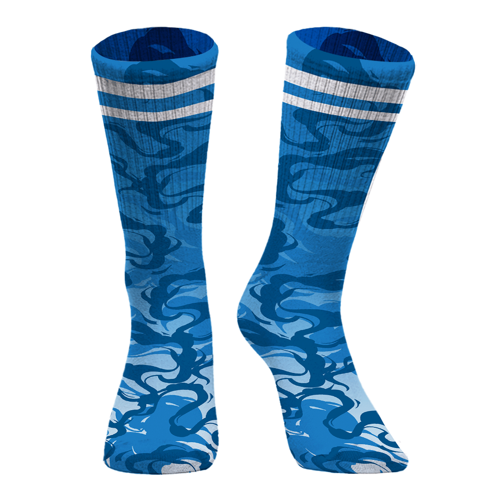 Sock To Match Industrial Blue 4s - Color Smoke Graphic Unisex