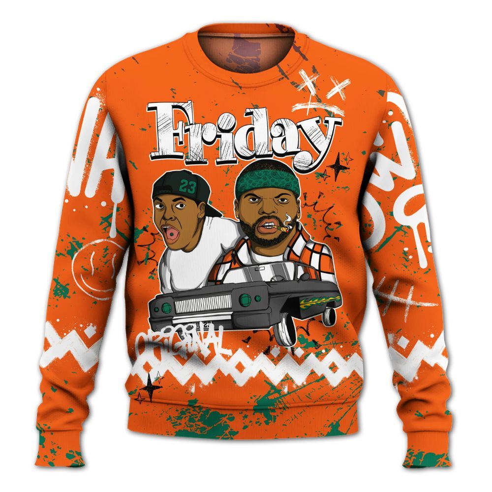 Sweatshirt To Match SoleFly Sail Gorge Green 3s - Friday Sneaker Crayon All Over Print