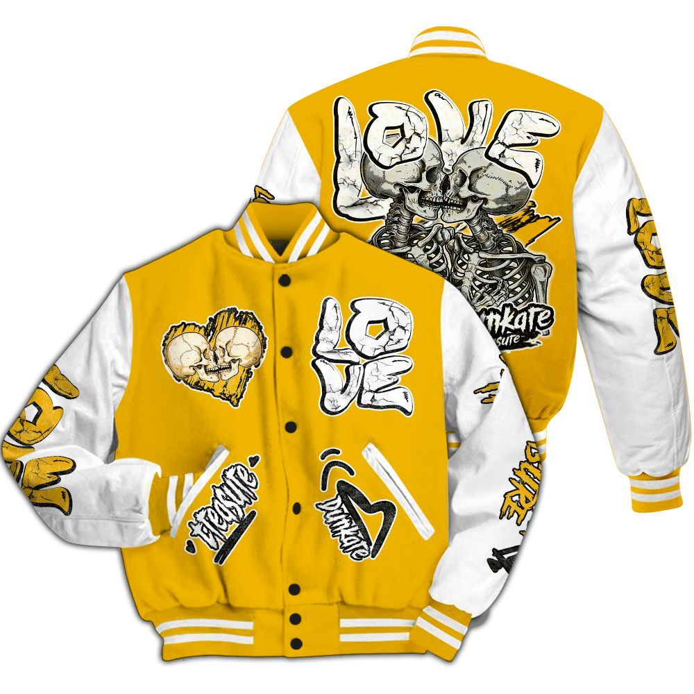 Varsity Jacket To Match Del Sol 13s - Skull Bear All Over Print