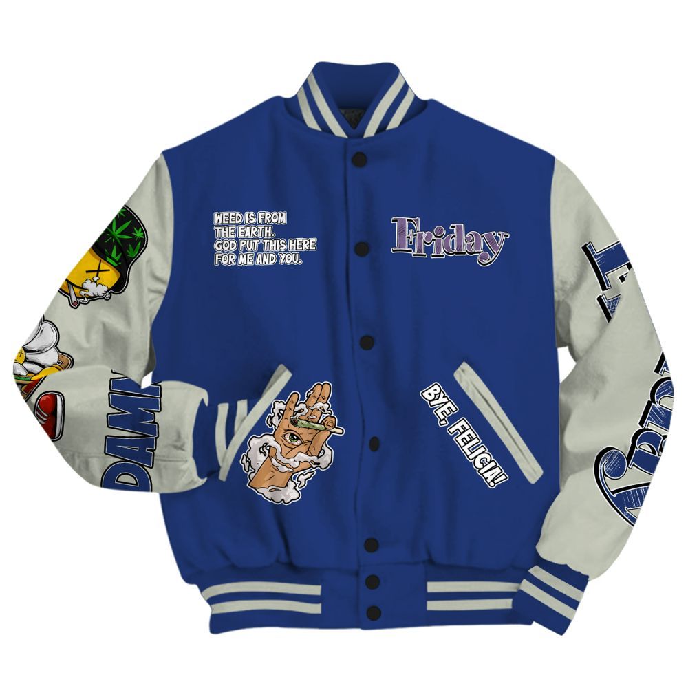 Varsity Jacket To Match Low OG Voodoo Alternate 1s - Friday Sneaker Stress Style All Over Print