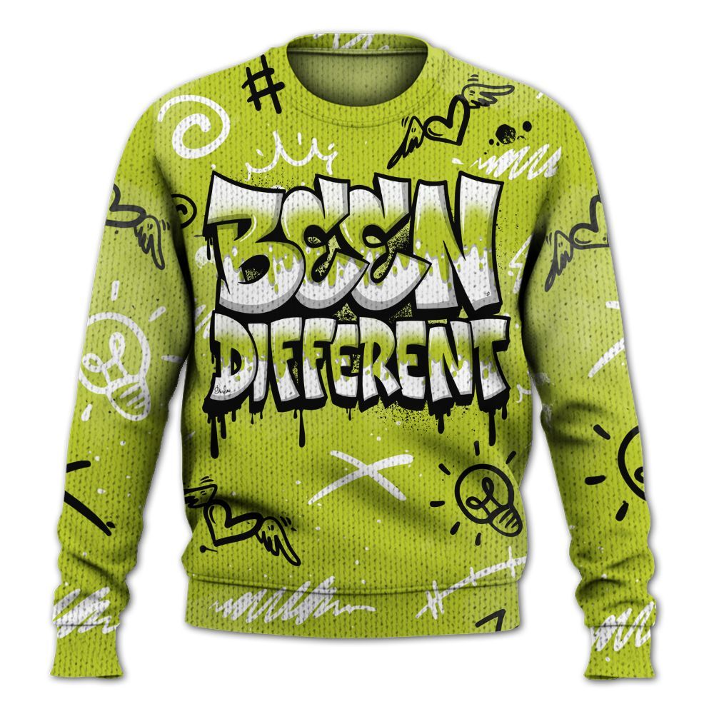 Knitted Sweater To Match Bright Cactus 13s - Drip Built Di2ferent