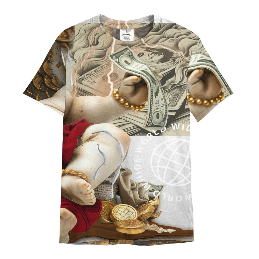 Shirt To Match Archaeo Brown 5s - Money Talk Angel All Over Print