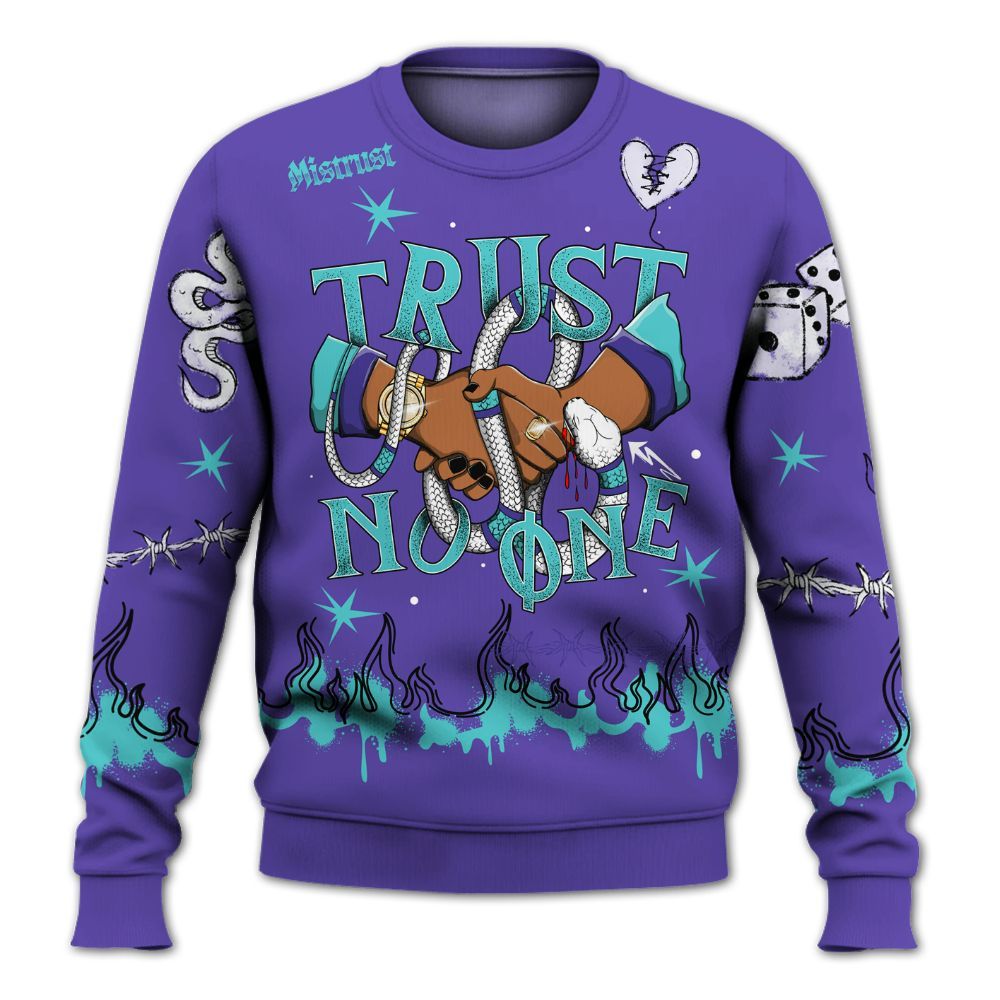 Sweatshirt To Match Low Hornets 1s - Trust No One Snake-Bite Doodle Crayon All Over Print