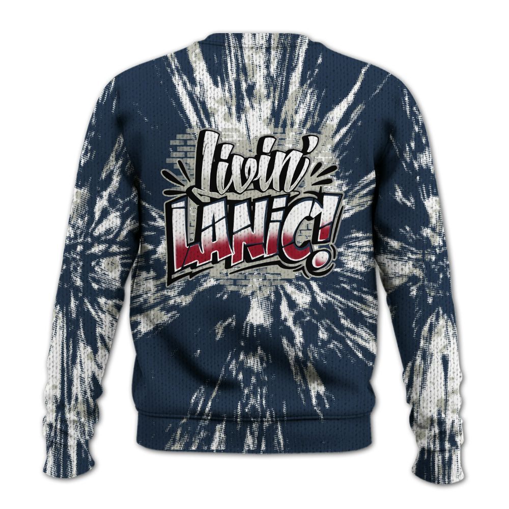 Knitted Sweater To Match Navy Blue 2024 6s - Living Large Graphic Luxury