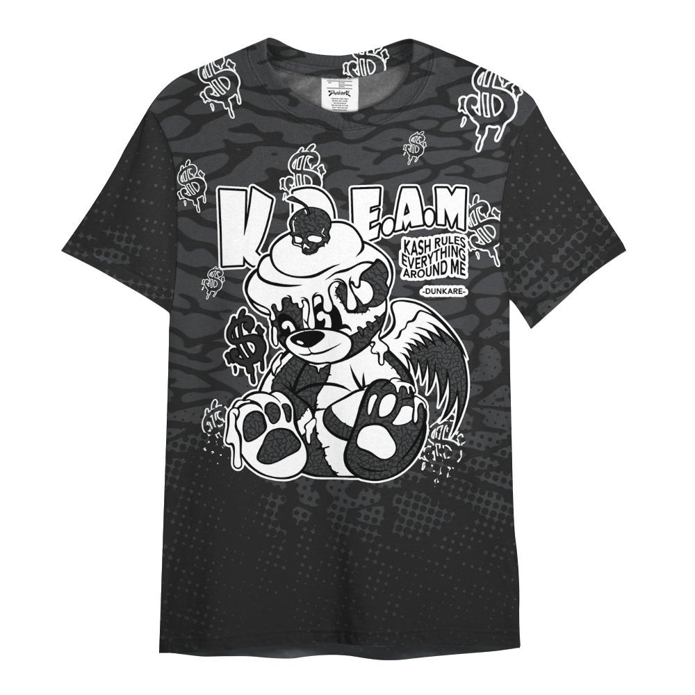 Shirt To Match Black Cat 3s - Loot Bear Unique Drip All Over Print