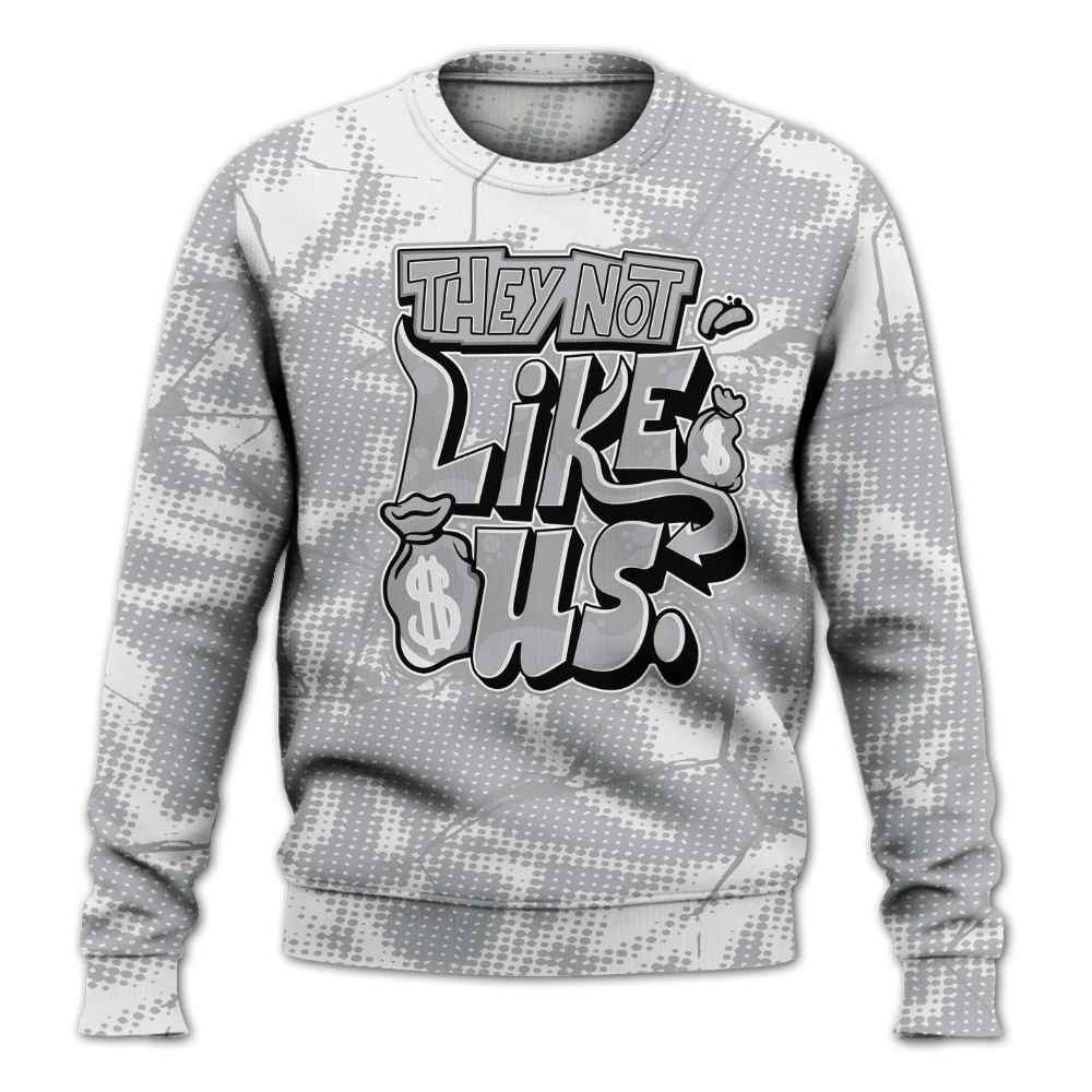 Sweatshirt To Match Low OG Wolf Grey 1s - Dislike Us Graphic All Over Print
