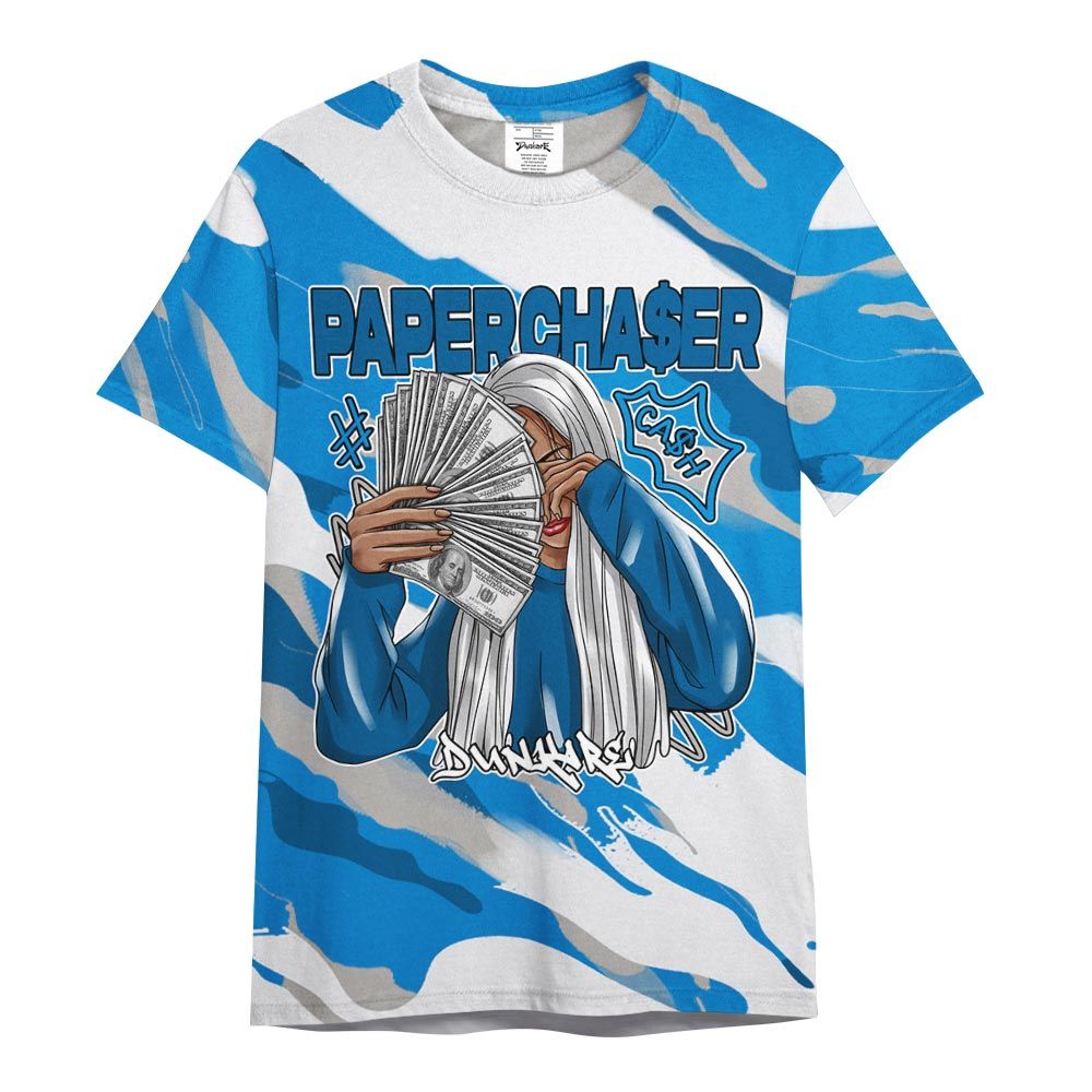 Shirt To Match Industrial Blue 4s - PaperChase Unique Colored Graphic Shirt Unisex