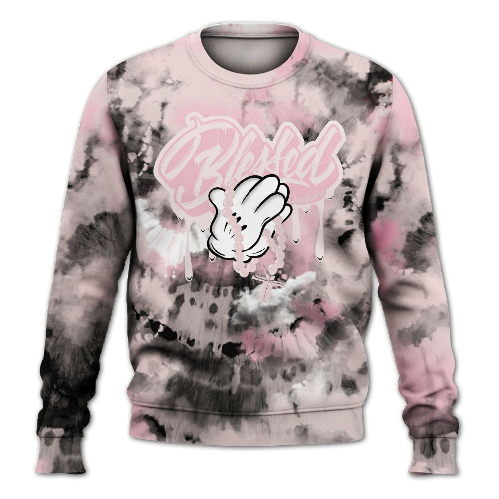 Sweatshirt To Match Dunk Low KD 17 Aunt Pearl - God Blessed Tie Dye All Over Print