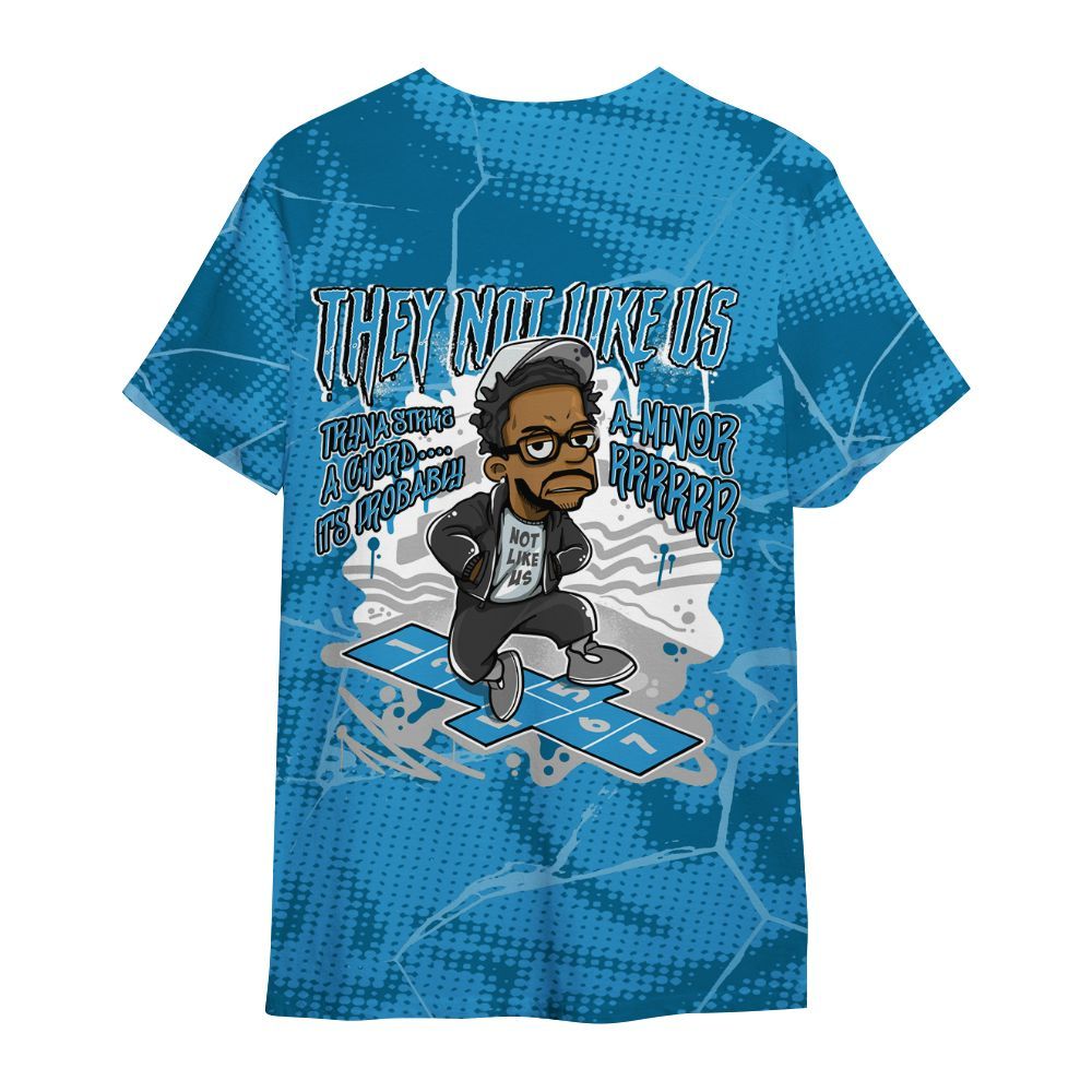 Shirt To Match Powder Blue 9s - Hopscotch Dislike Us Graphic Crack All Over Print