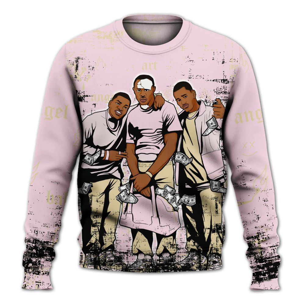 Sweatshirt To Match Denim Iced Carmine 4s - Paid In Full Money All Over Print
