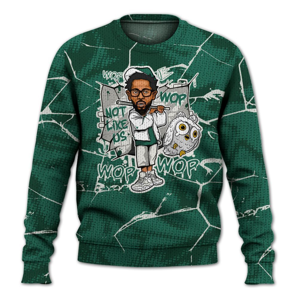 Knitted Sweater To Match Oxidized Green 4s - None Like ComptonCity Graphic Crack