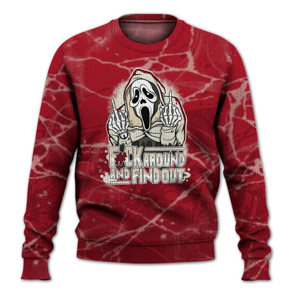 Knitted Sweater To Match 2025 High OG Cinnabar 1s - F#CK And Find Out Graphic