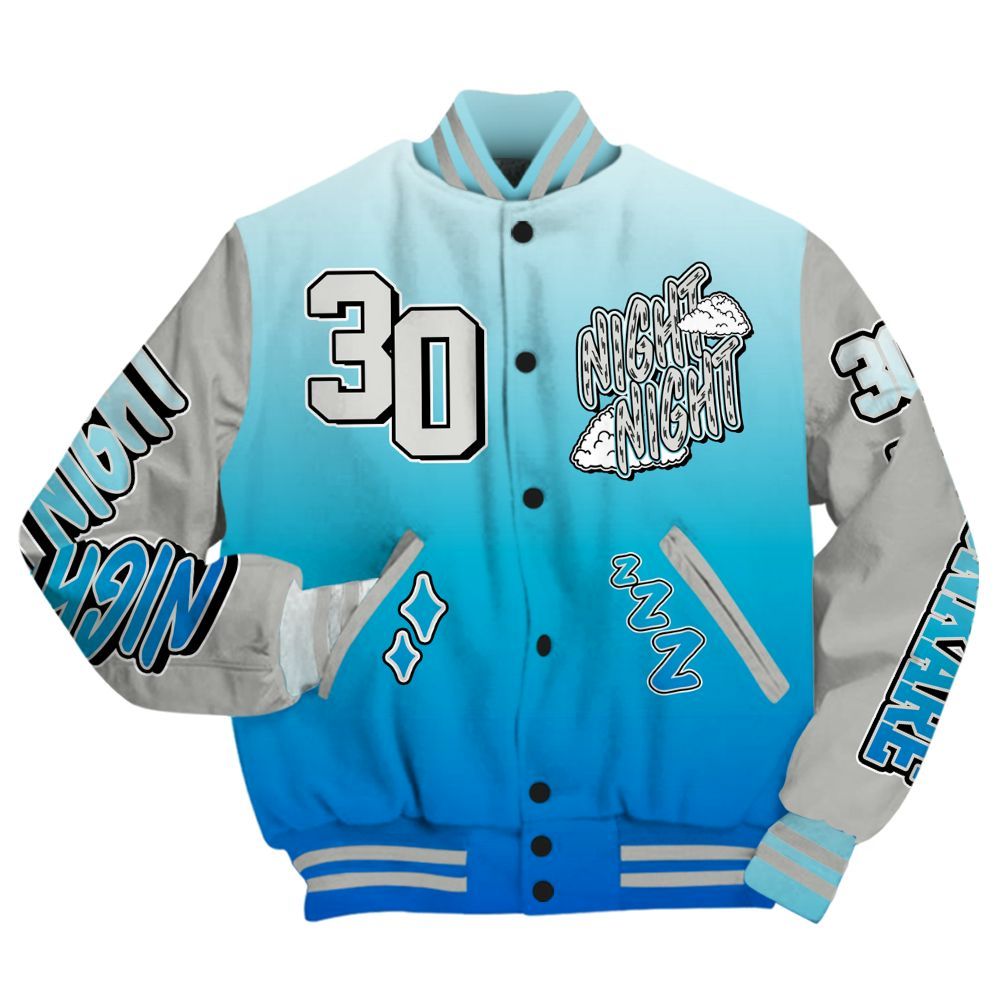Varsity Jacket To Match Air Max One Block Down Blue - Seeya Skeleton All Over Print