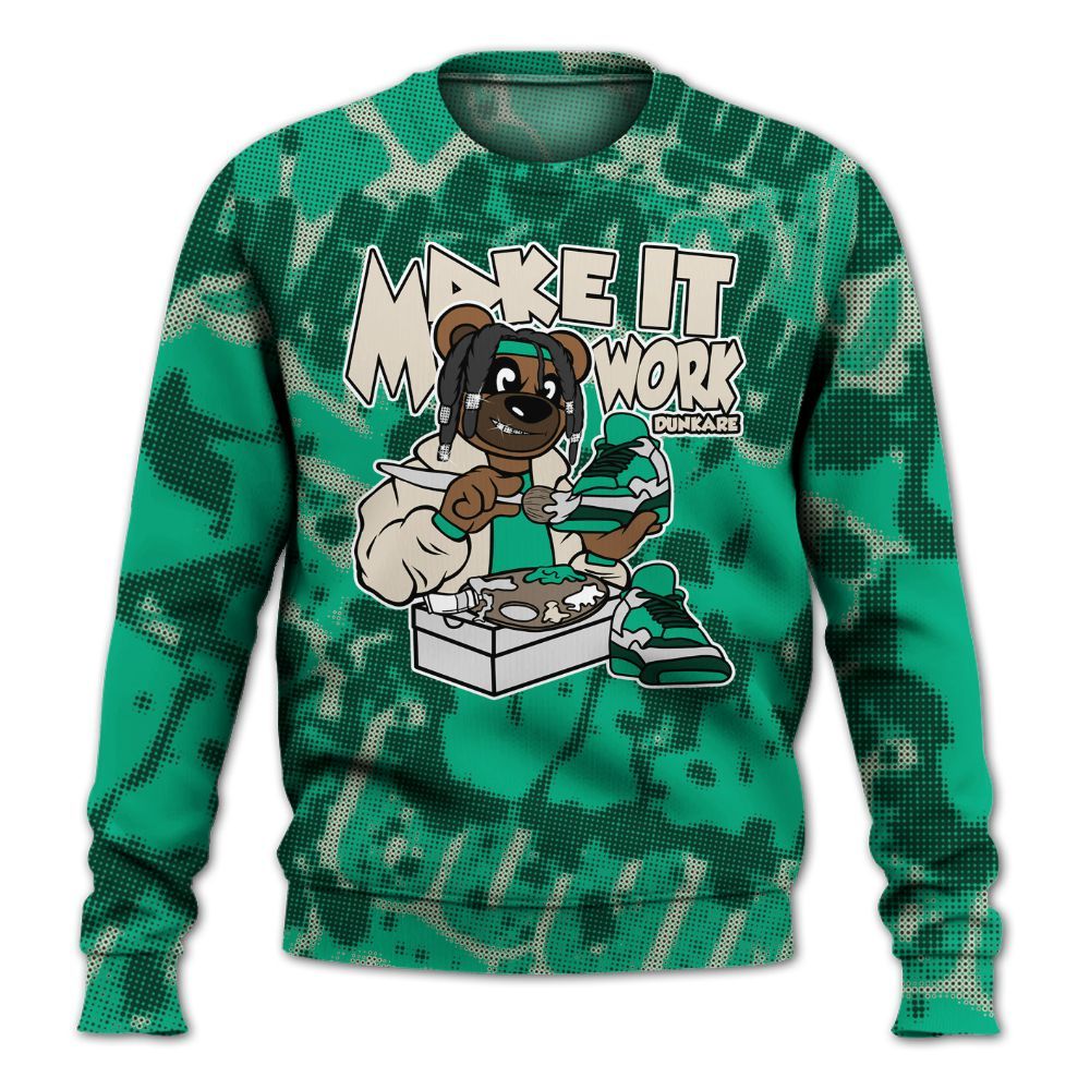 Sweatshirt To Match Oxidized Green 4s - Pull It Off Bear Street All Over Print