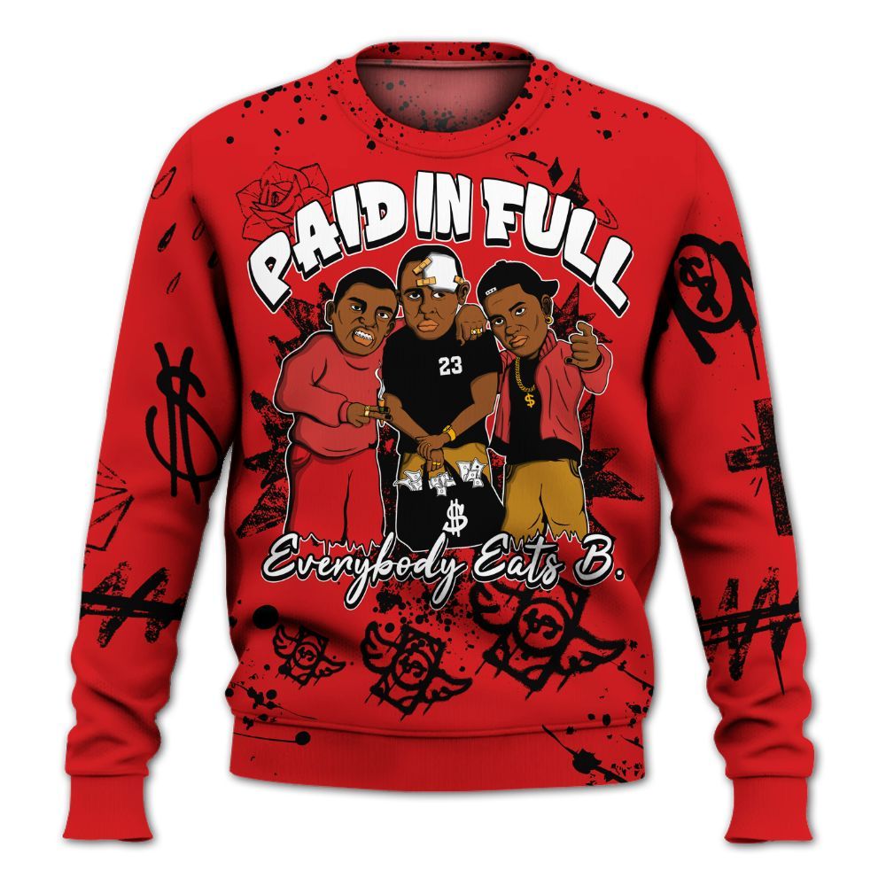 Sweatshirt To Match Scoot Zeros Retro Portland - Everybody Paid In Full Crayon All Over Print