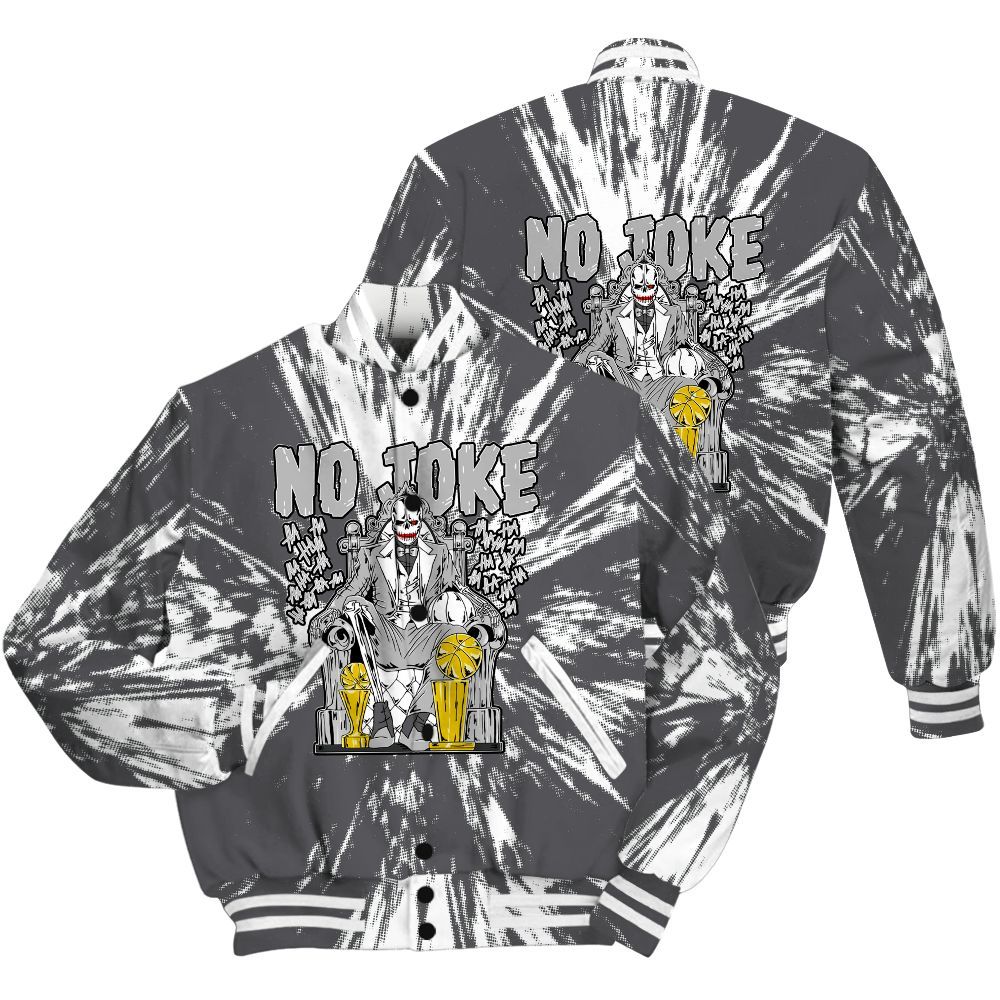Varsity Jacket To Match White Thunder 4s Shirt - Ain't Joke Skeleton Luxury All Over Print