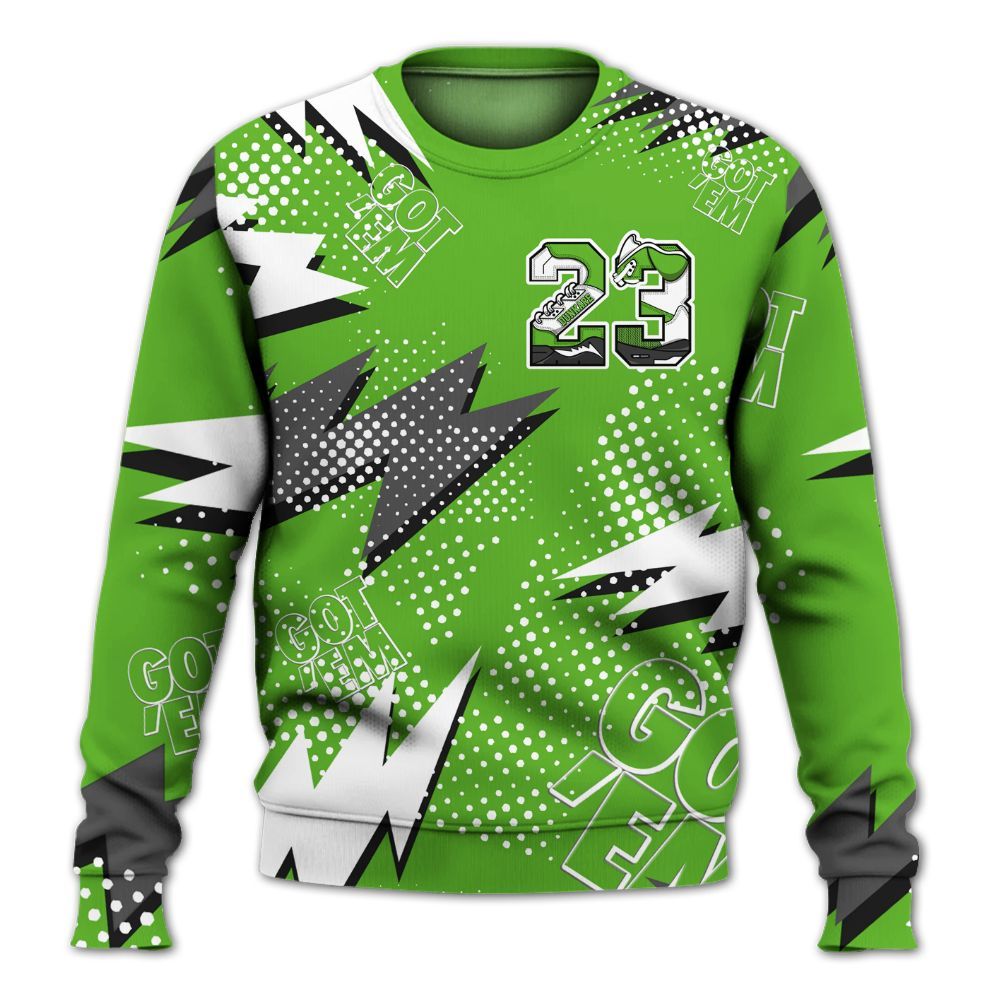 Sweatshirt To Match Air Foamposite One Volt - Custom Name Number 23 5s All Over Print