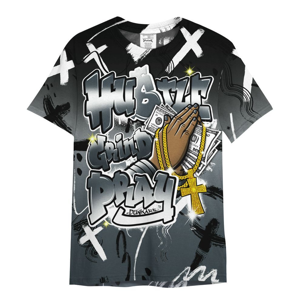 Shirt To Match Air Max Sunder Gore Tex Black - Money Hustle Grind Pray All Over Print
