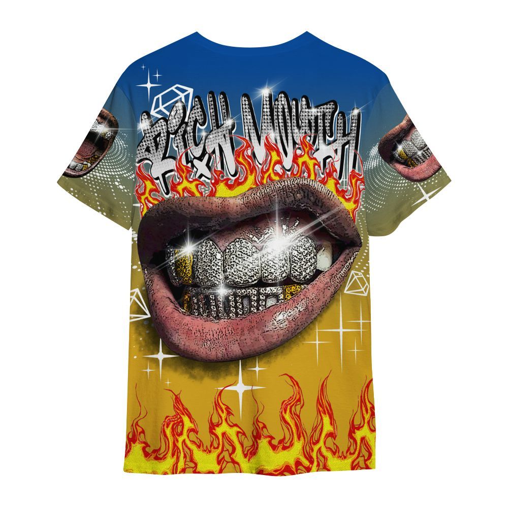 Shirt To Match High Laney 1s - Rich Mouth Fire Rap Retro 90s All Over Print